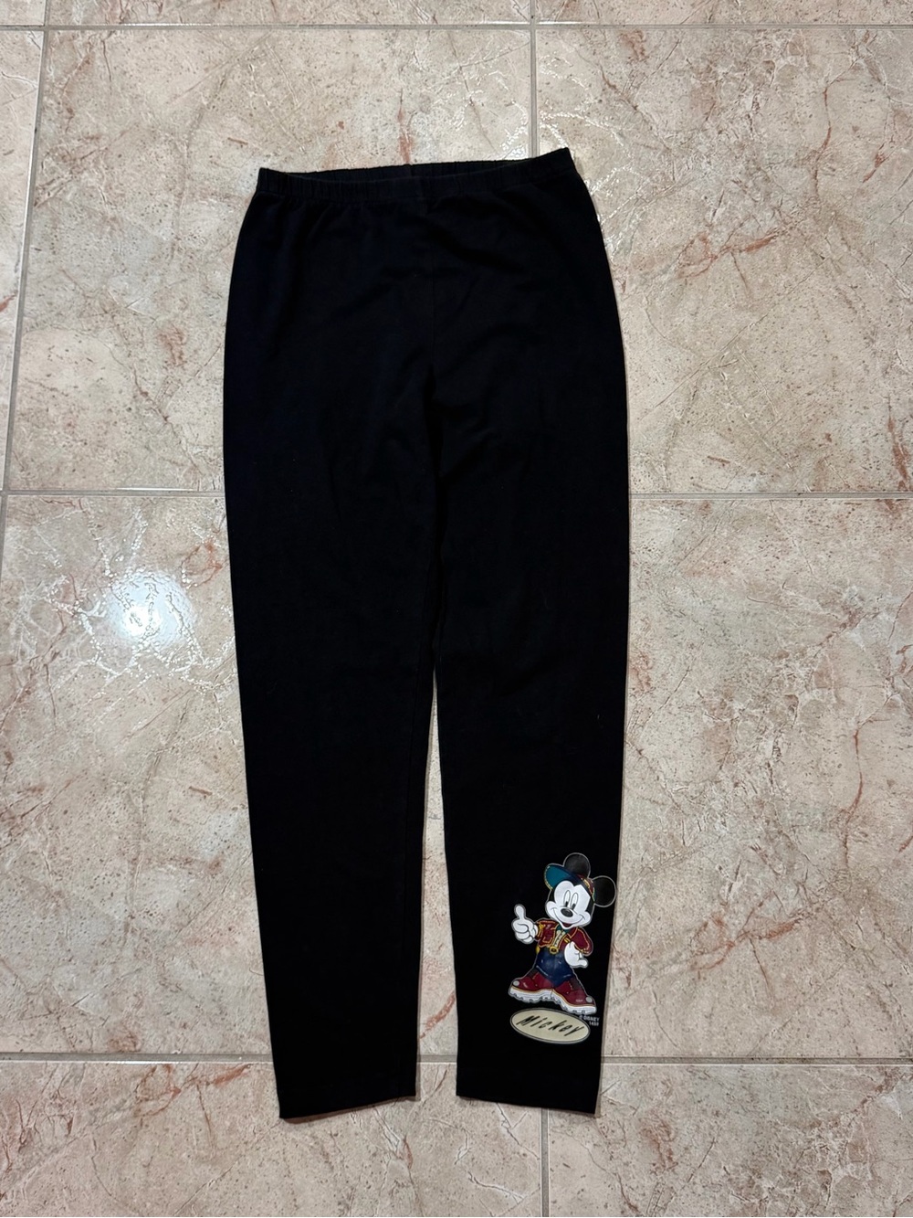 Vintage 90s Disney Mickey Unlimited Jerry Leigh Black Leggings Medium USA